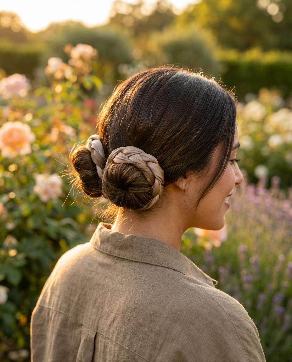 Bridal Low Bun with Pearl Detailing