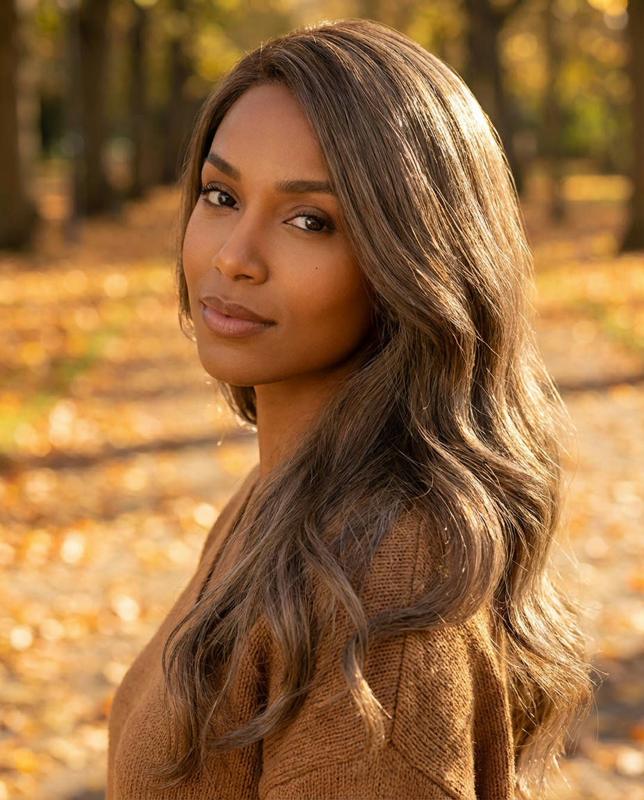 Voluminous Ash Brown Curls