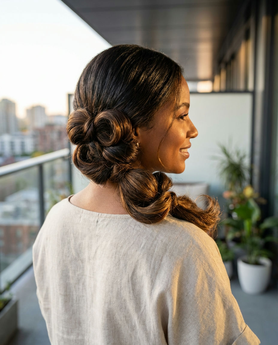 Half-Up Bow Buns
