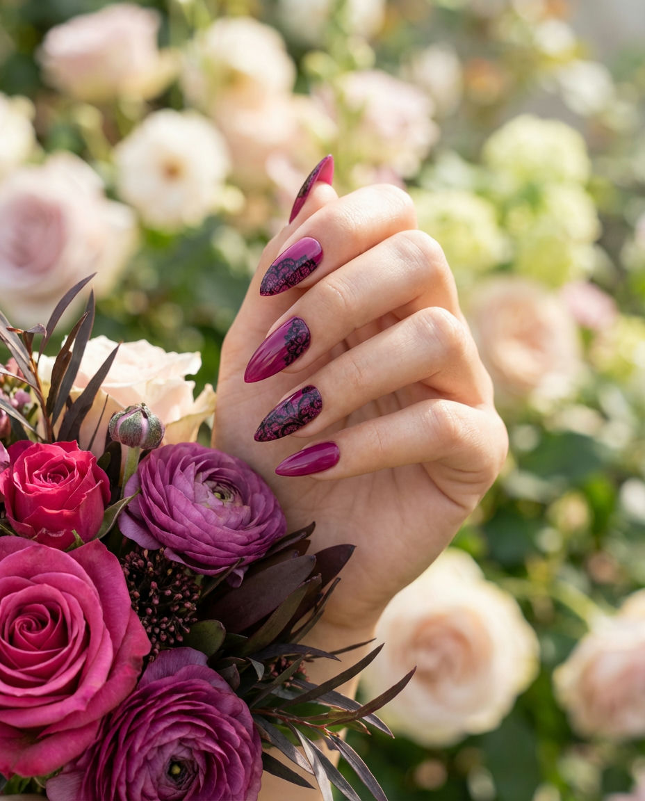 Classic French Mani with Pink Base