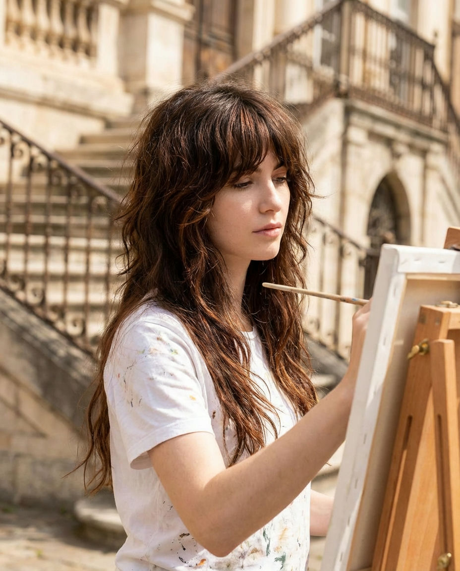 Effortless Wavy Lob with Face-Framing Layers