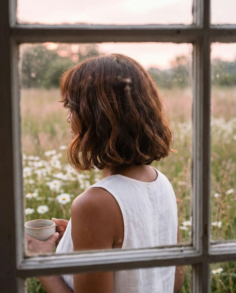 Wispy Bangs with Short Bob