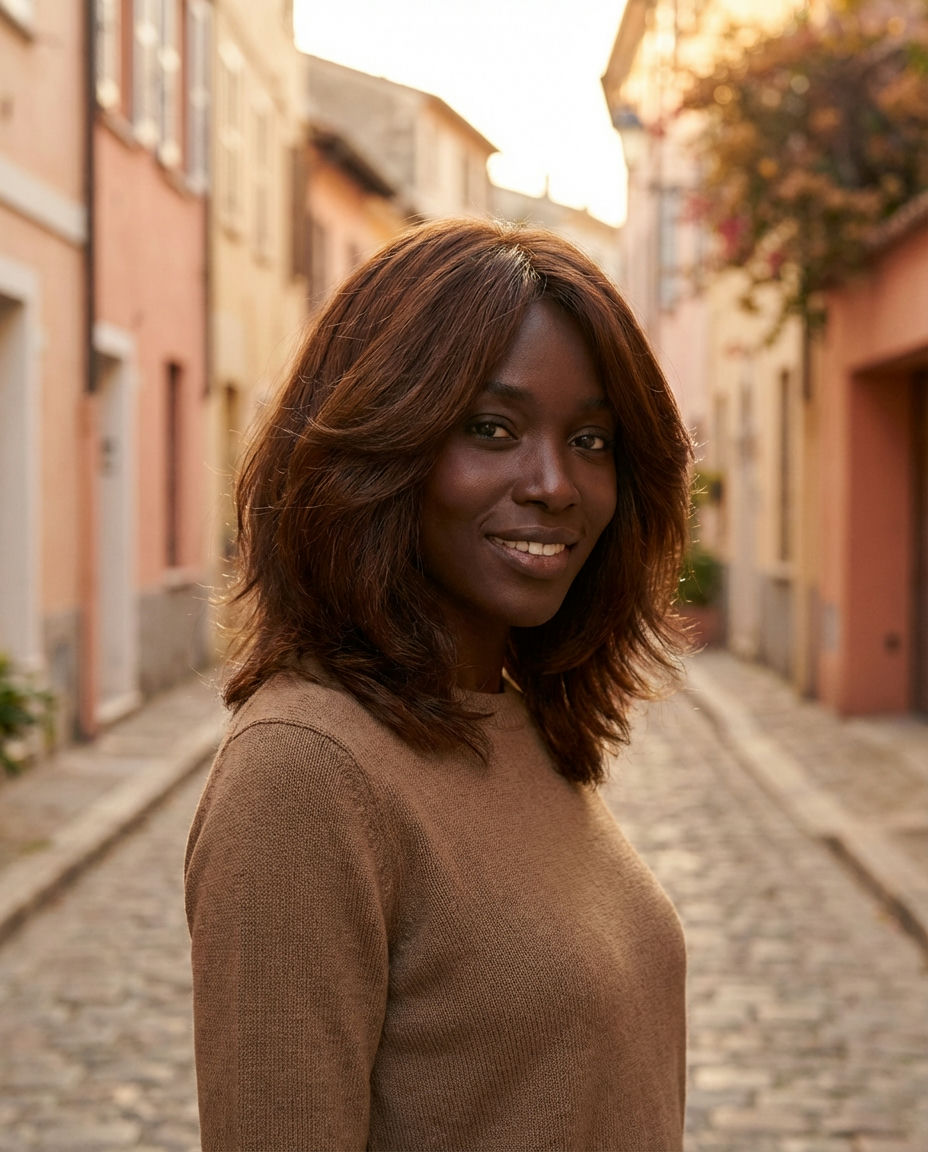 Autumnal Chestnut Brown on Shag Haircuts
