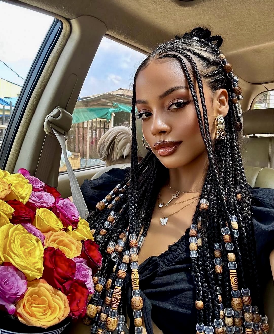 Bohemian Braids With Wooden Beads