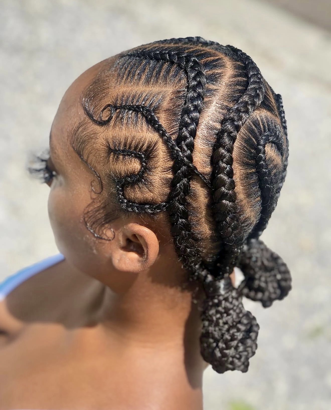 Detailed Braids With Swirl Edges