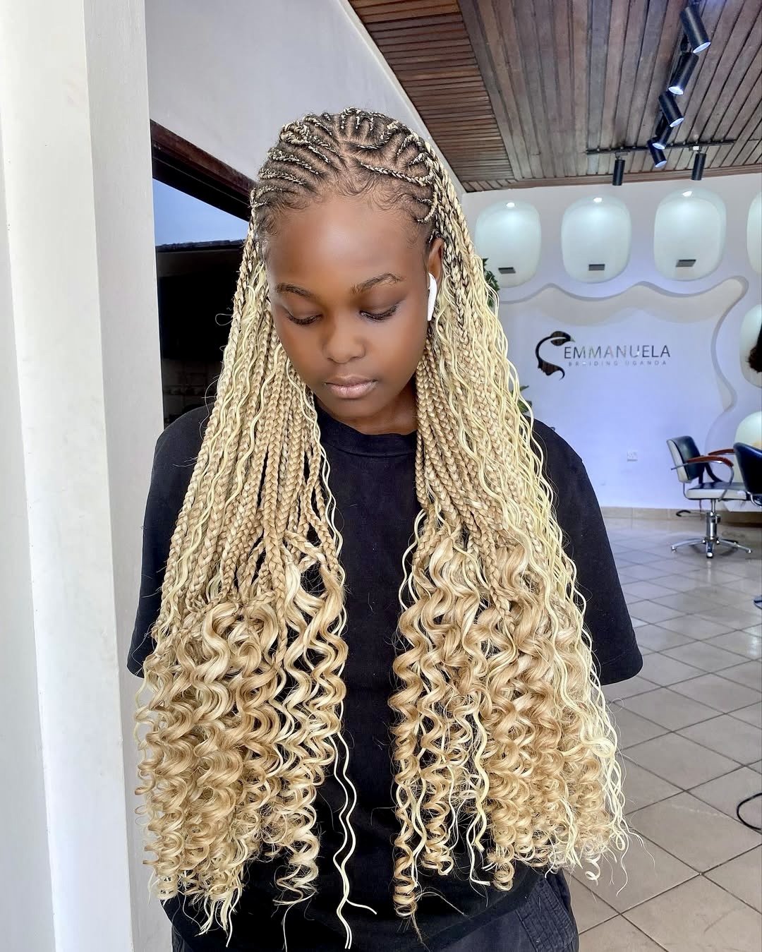 Lemonade Braids With Curly Ends