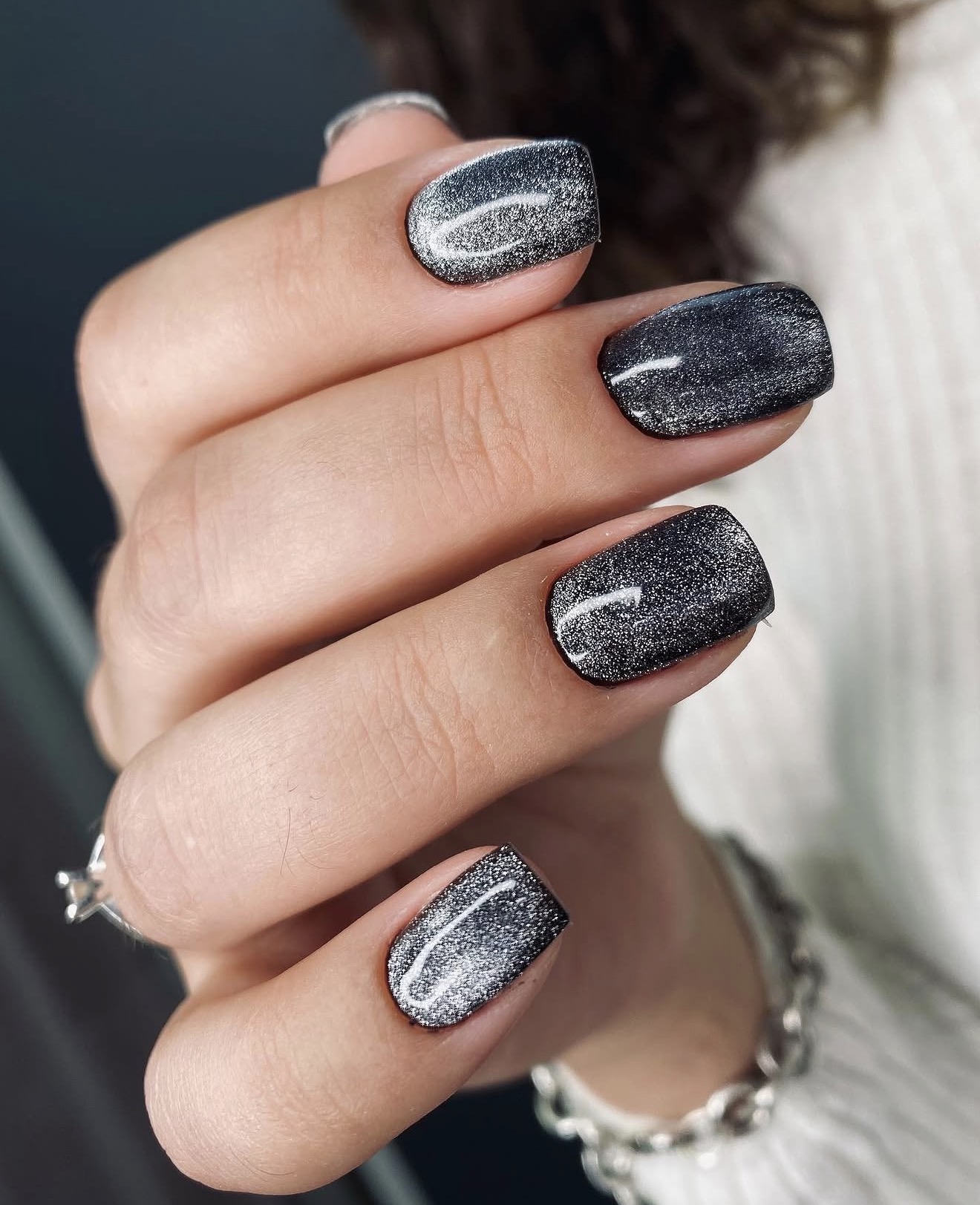 Magnetic Galaxy Cat Eye Nails