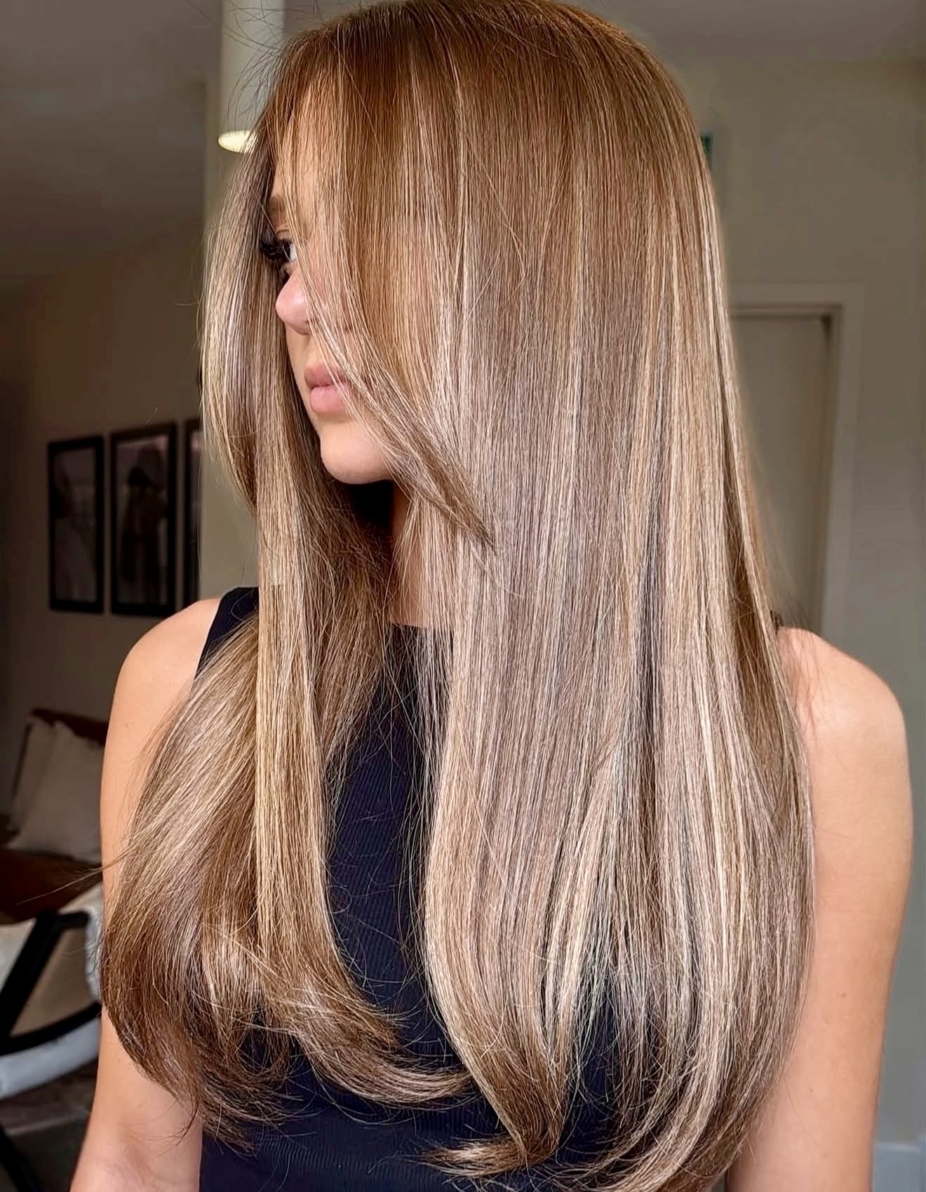 Sun-Kissed Honey Blonde With Face-Framing Layers