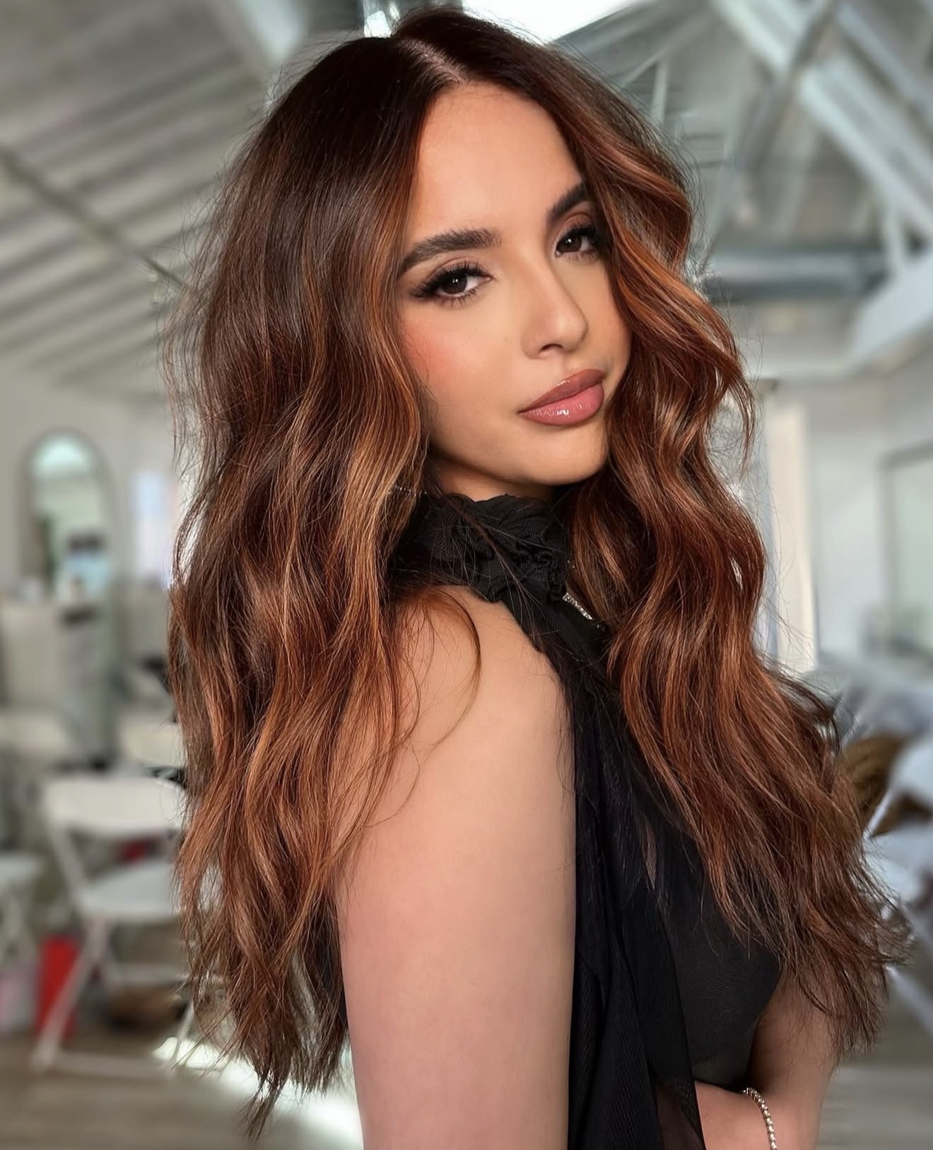 Autumn Amber Waves With Warm Bronde Balayage