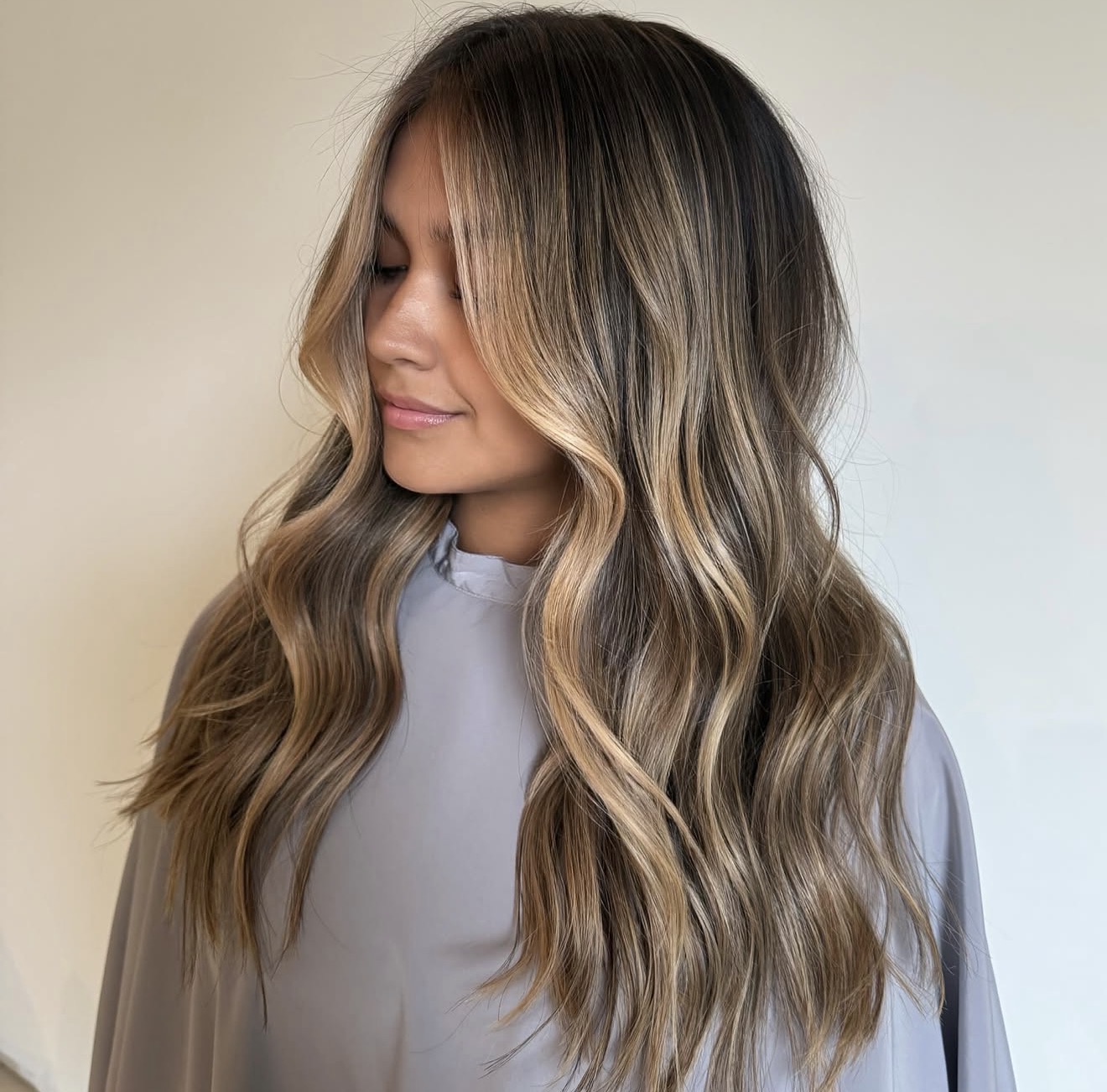 Beachy Brown Hair With Honey Blonde Highlights