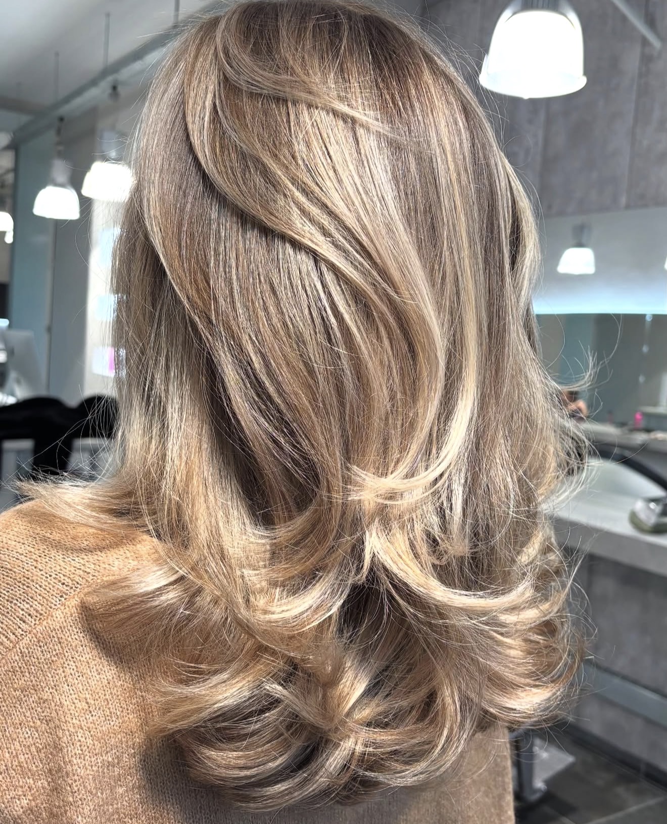 Beachy Waves With Honey Blonde Balayage