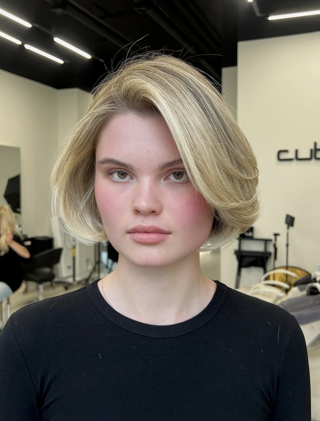 Blonde French Bob With Subtle Face Framing