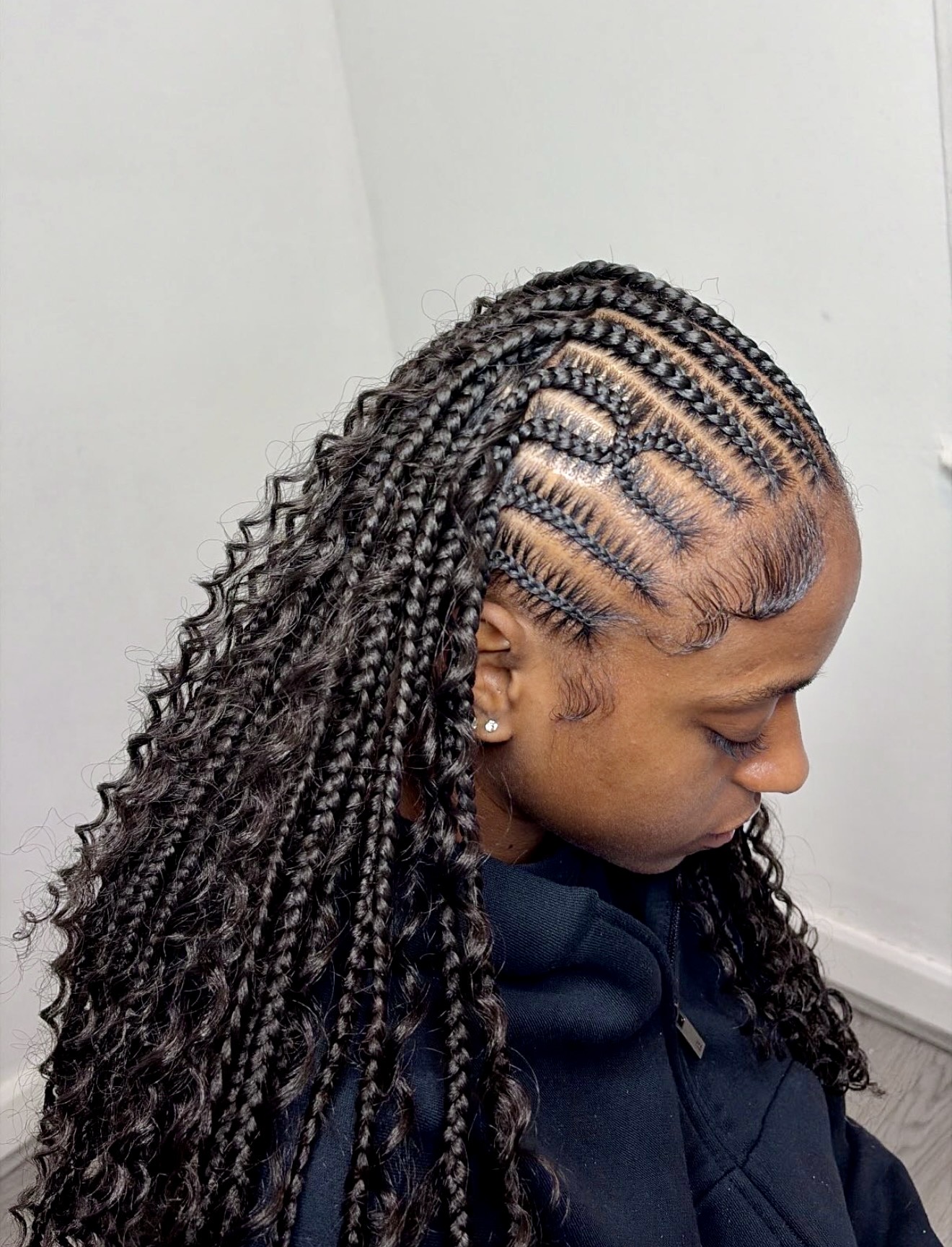 Braided Beauty With Curly Ends