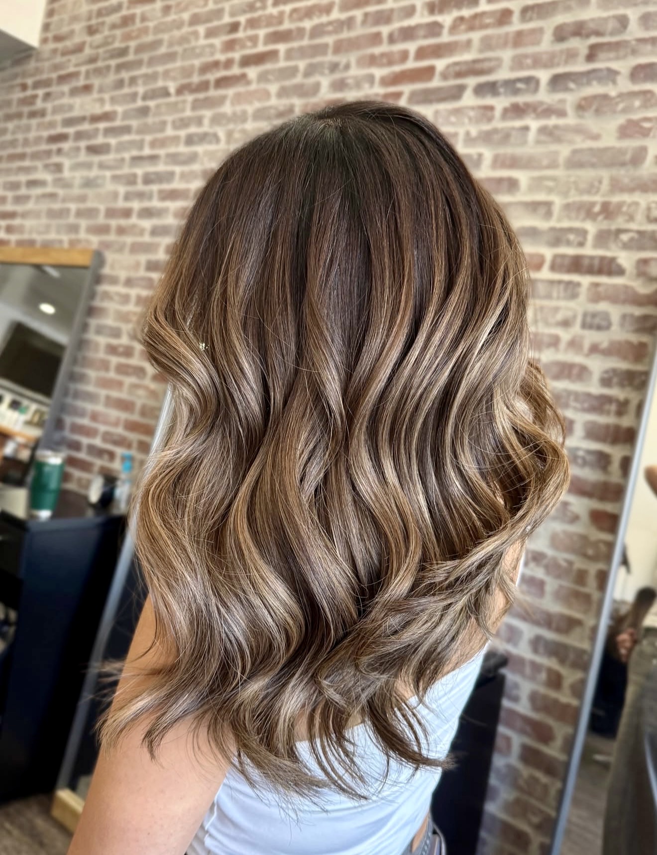 Caramel Balayage Summer Waves For Brunettes
