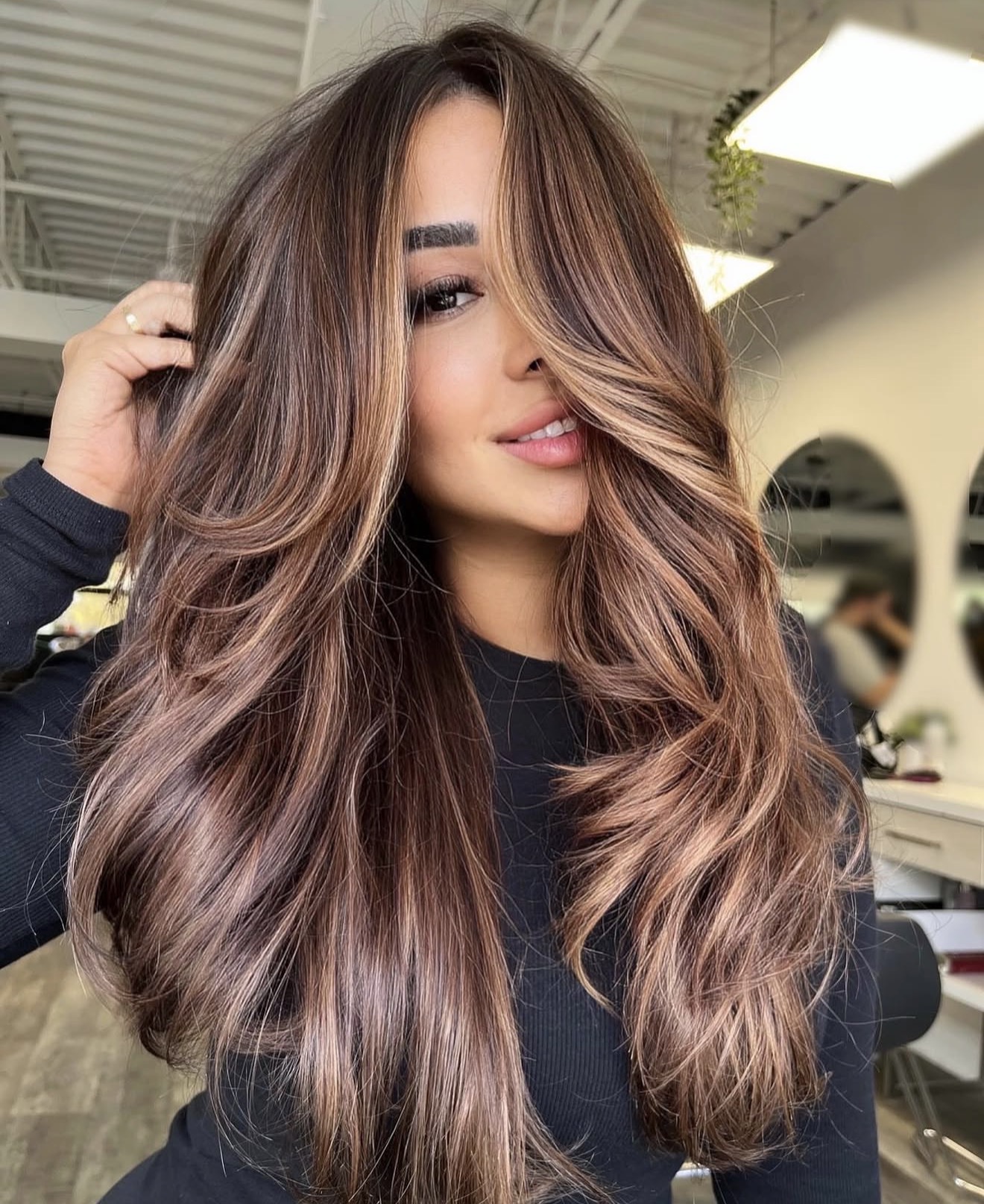 Caramel Balayage With Face-Framing Layers