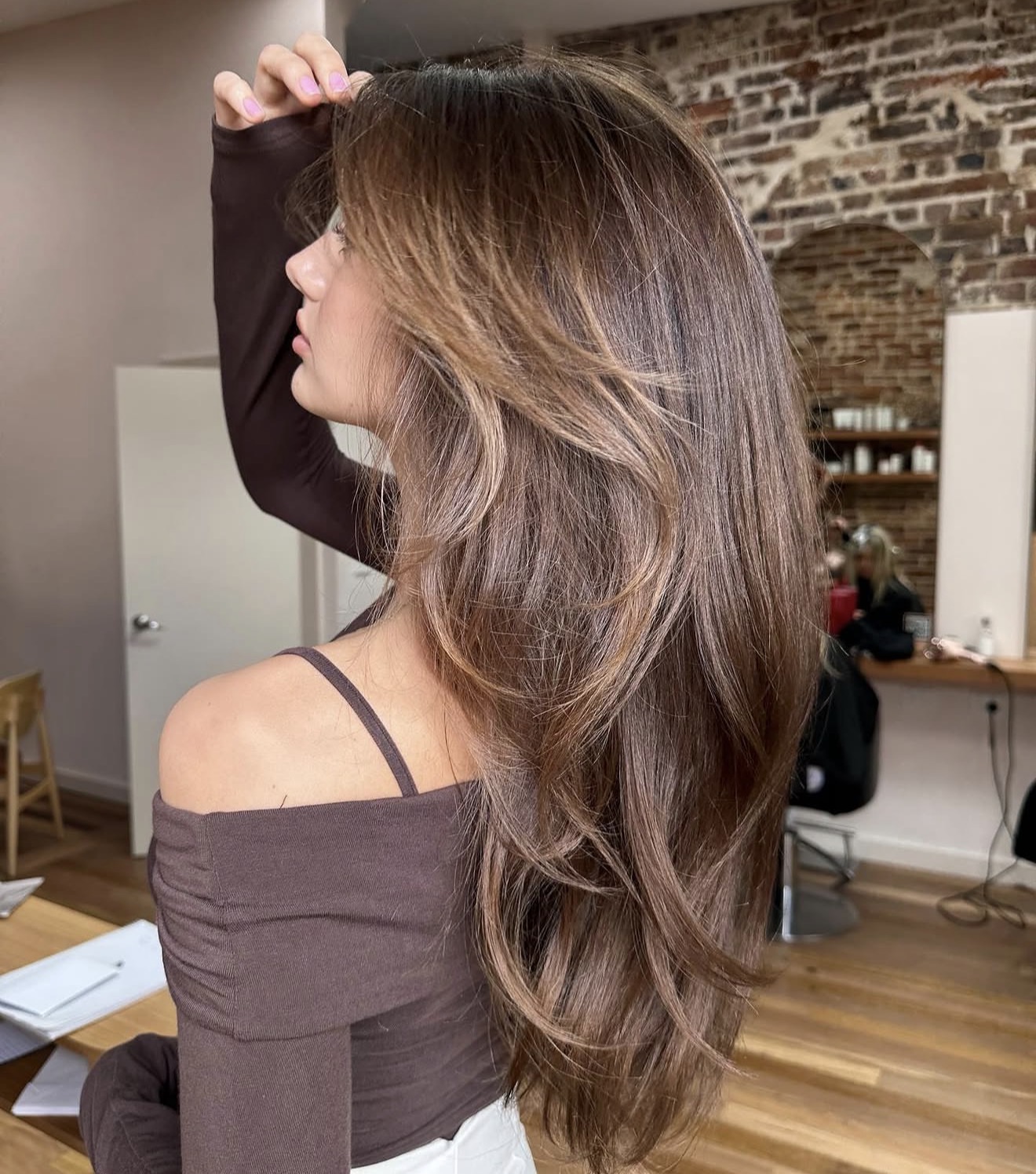 Caramel Balayage With Face-Framing Layers