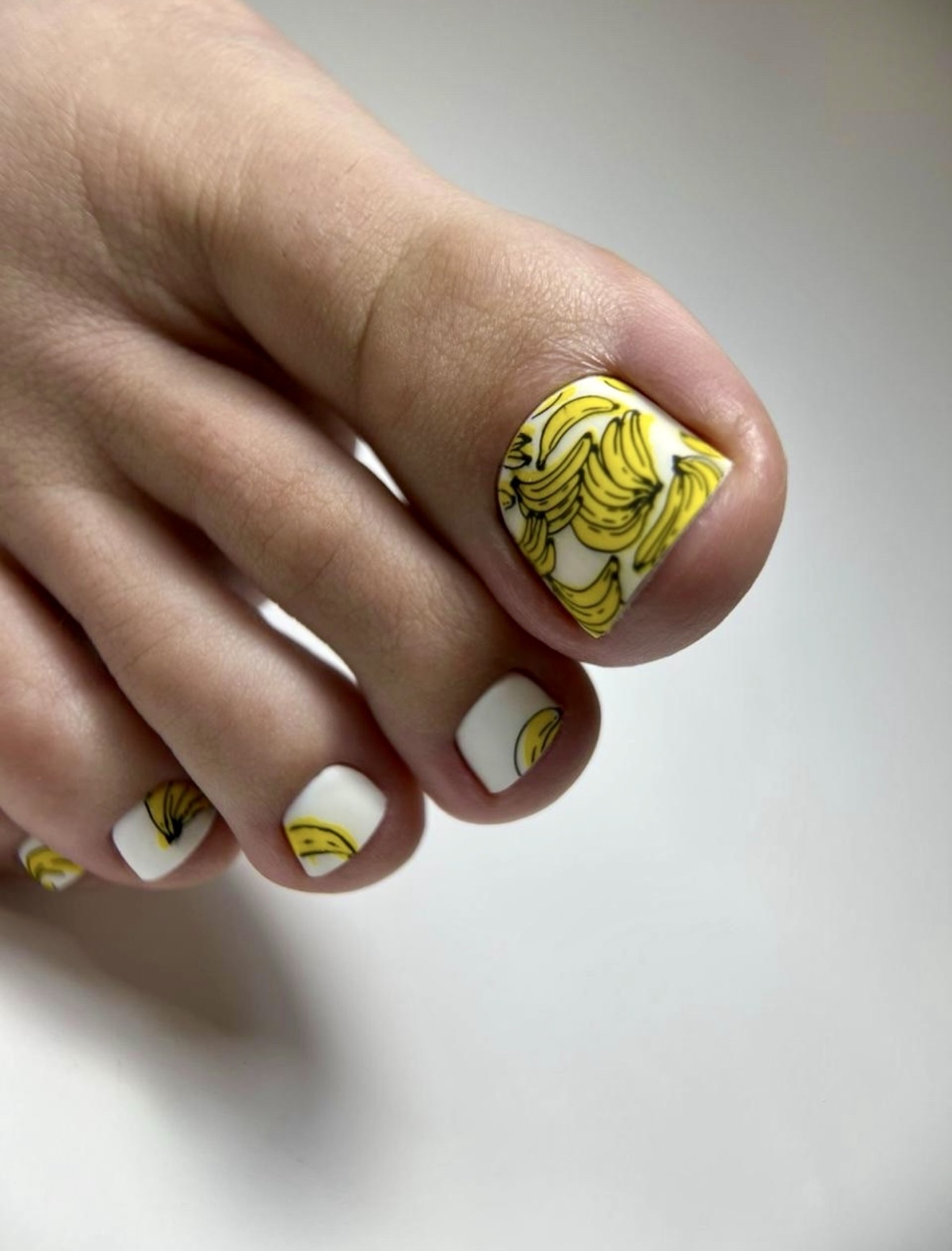 Cheeky Banana Peel Toe Art Pedicure