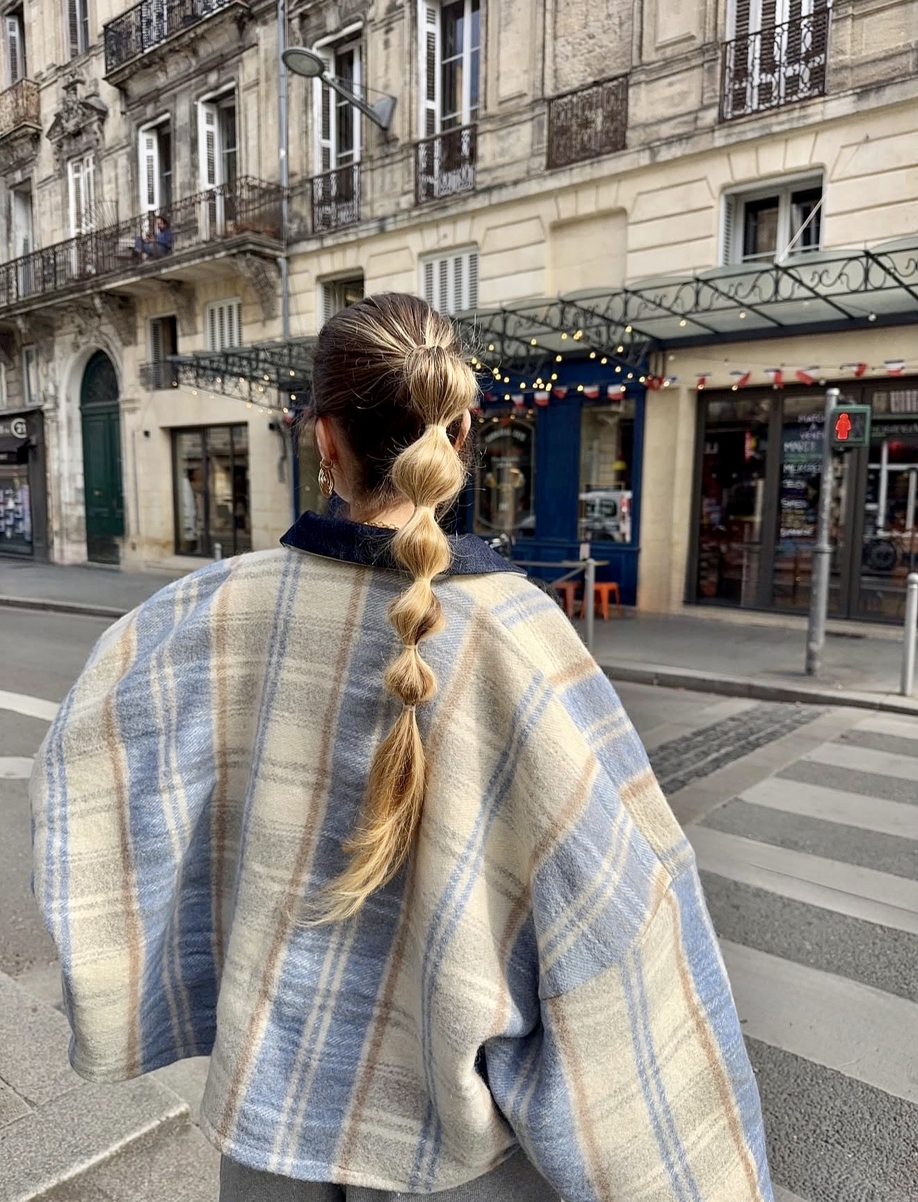 Chic Bubble Braid With Honey Blonde Highlights