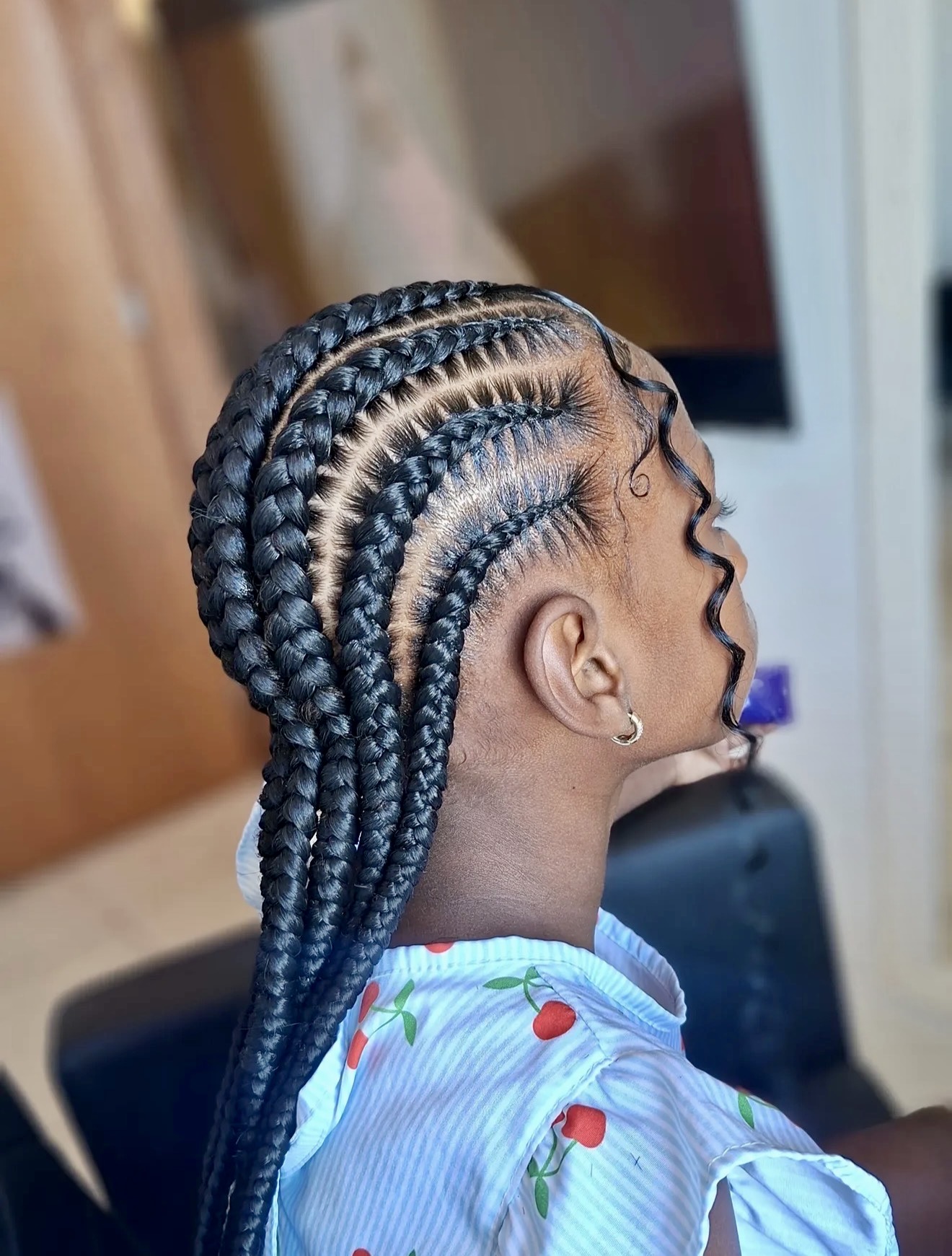 Chic Feed-In Braids With Defined Baby Hairs