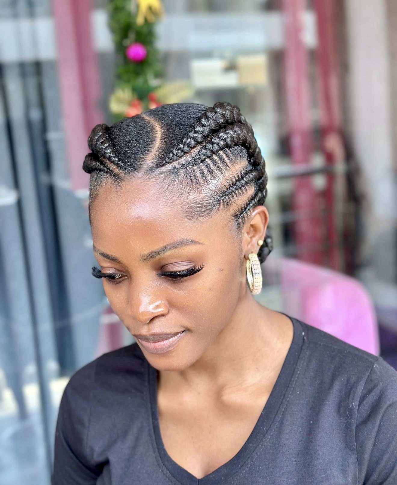 Chic Fulani Braids With Defined Parts