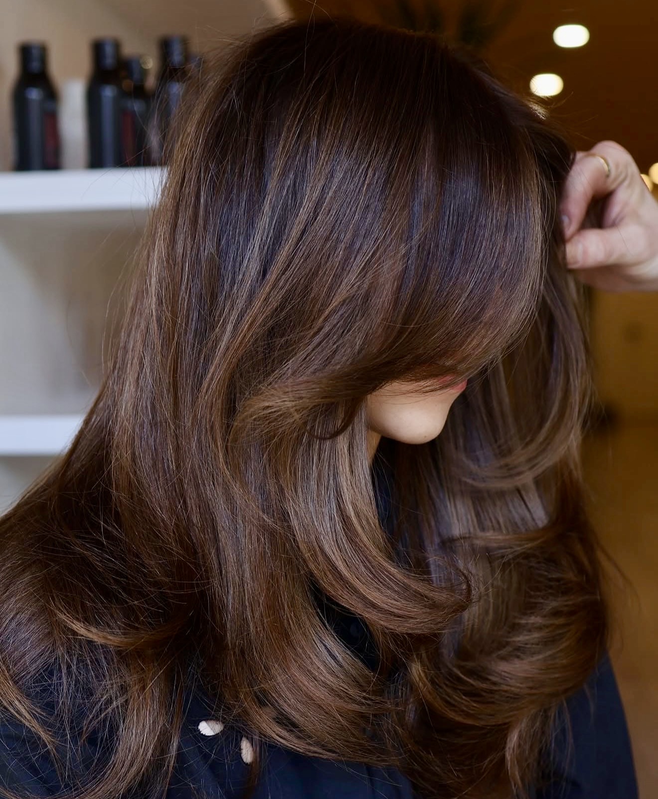 Chocolate Brunette With Subtle Caramel Highlights