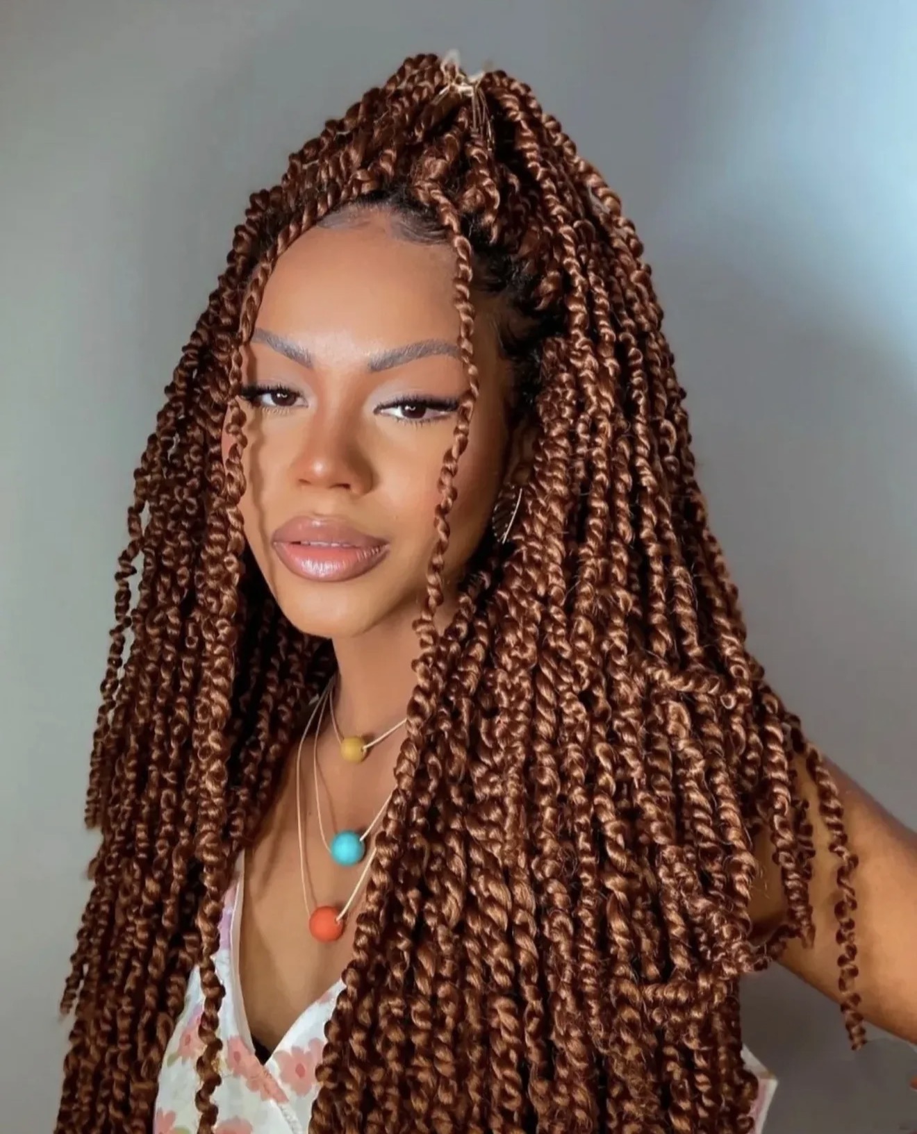 Chunky Brunette Passion Twists With Defined Curls