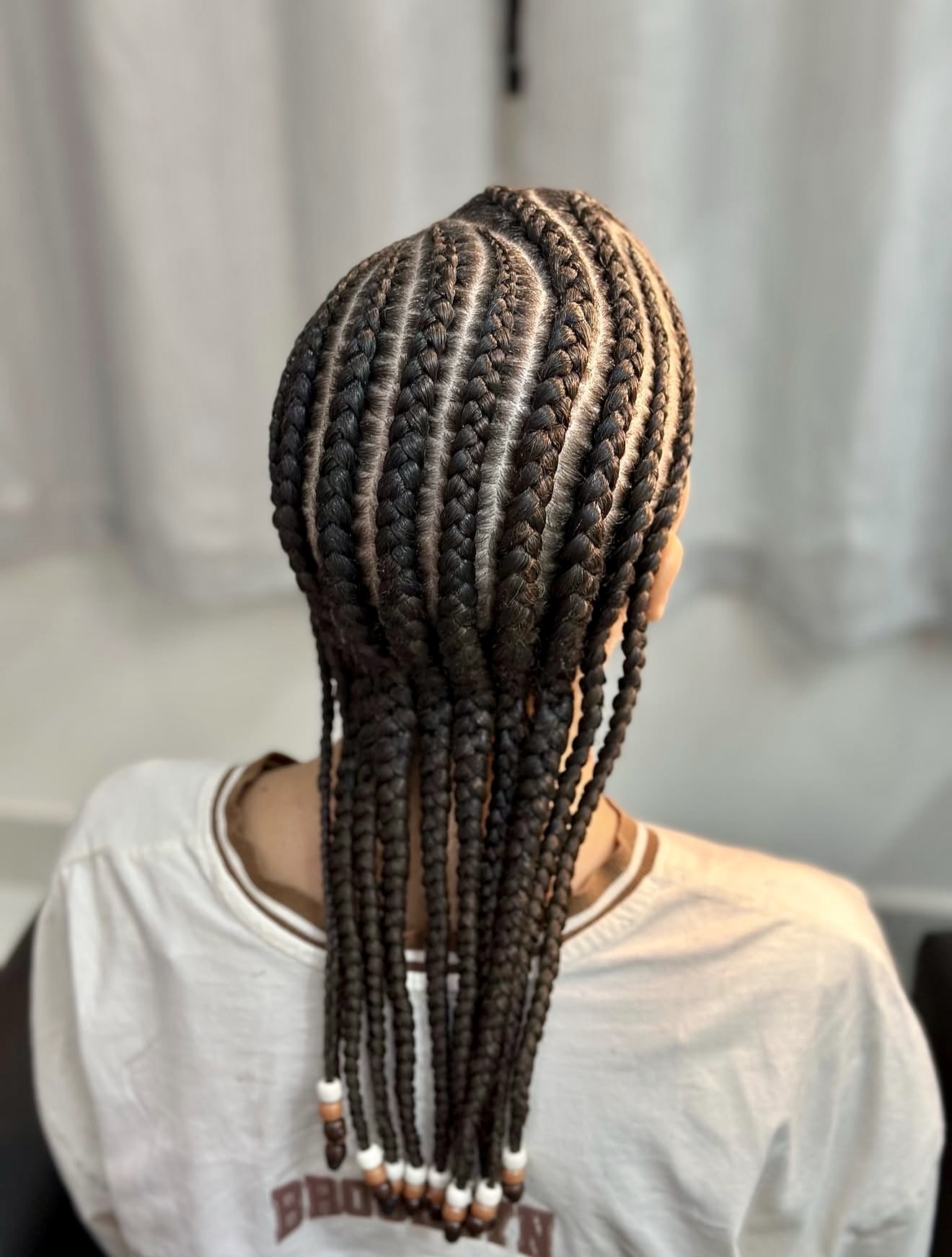 Chunky Cornrows With Boho Beads