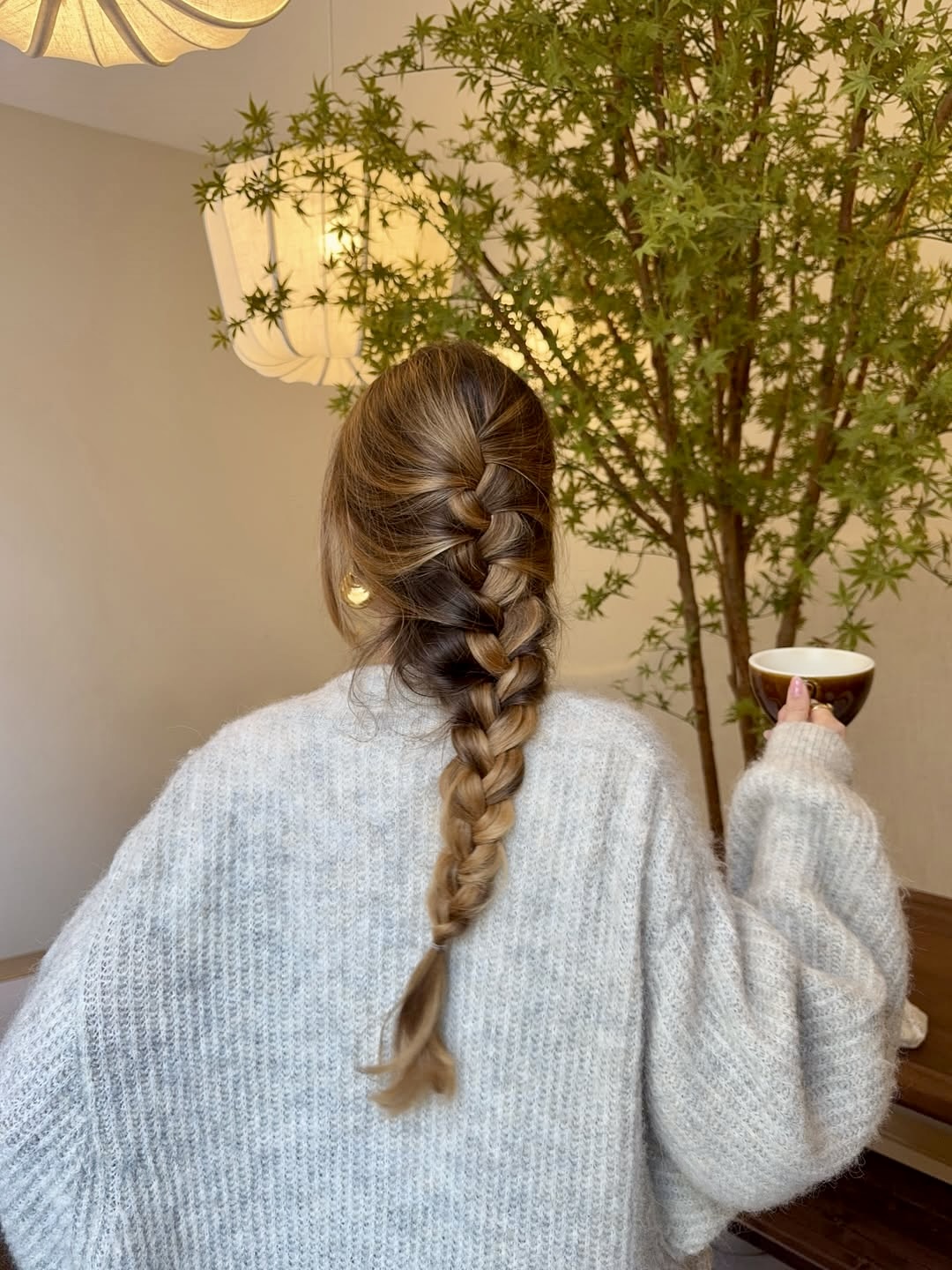 Cozy Dutch Braid With Honey Blonde Highlights