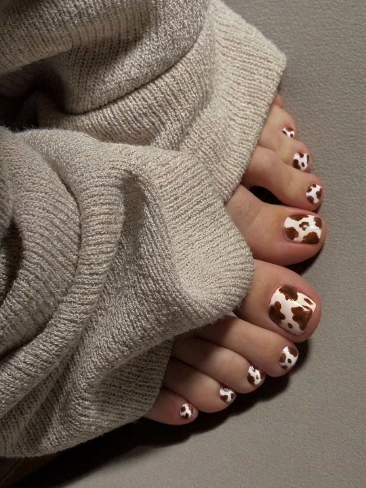 Cute Cow Print Pedicure