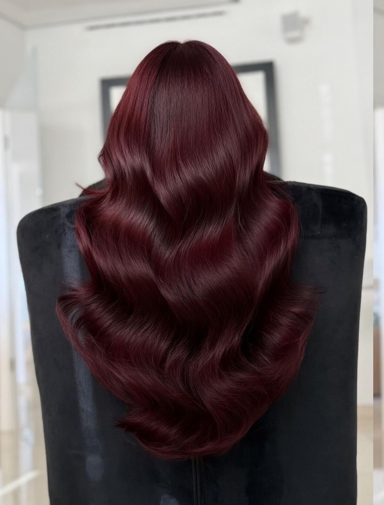 Deep Cherry Cola Waves With Glossy Finish