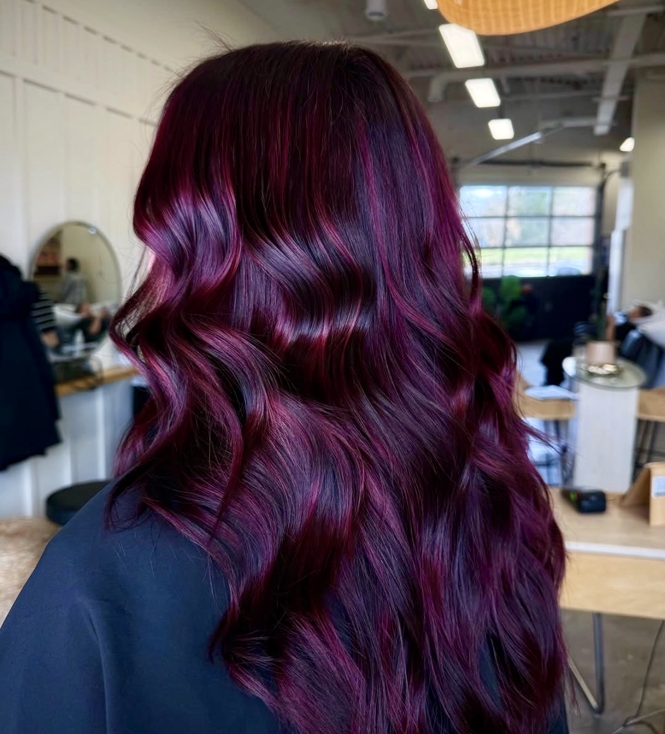 Deep Plum With Magenta Highlights