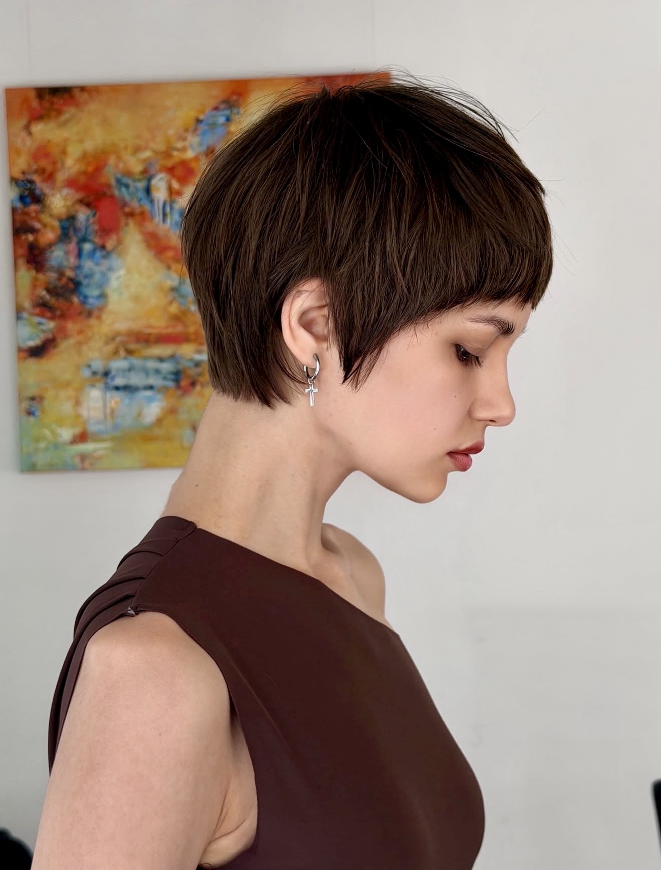 Edgy Layered Pixie With Wispy Micro Bangs