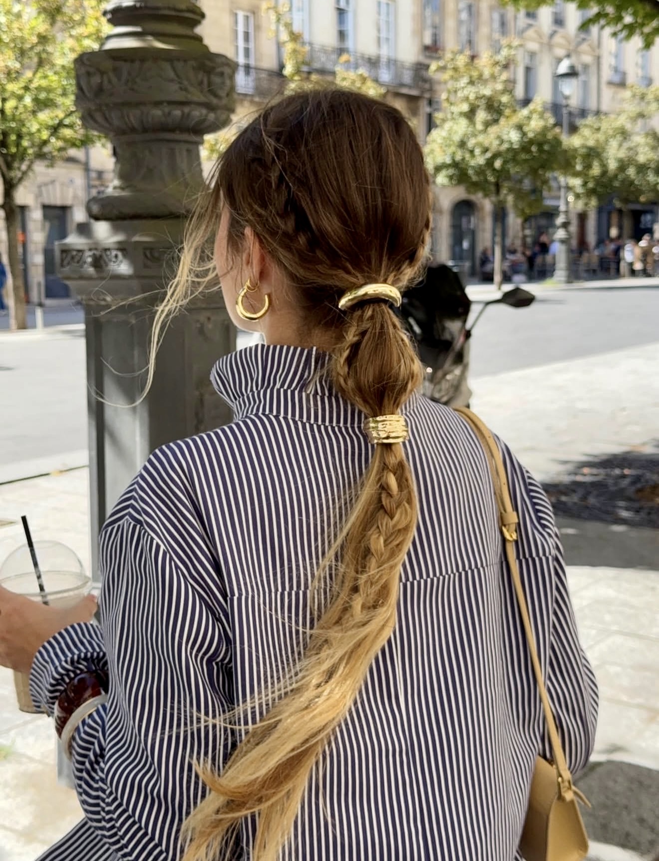 Effortless Braided Ponytail With Gold Accessories