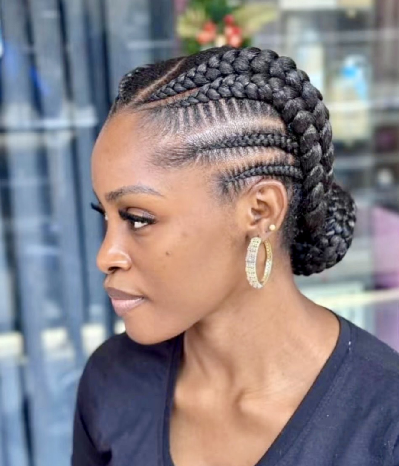 Elegant Braided Updo With Deep Side Part