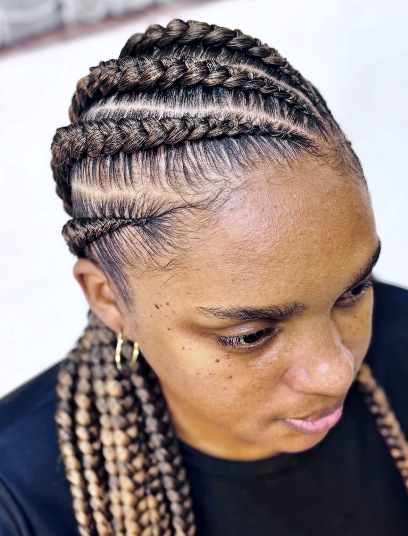 Elegant Braids With Blonde Ombre Accents