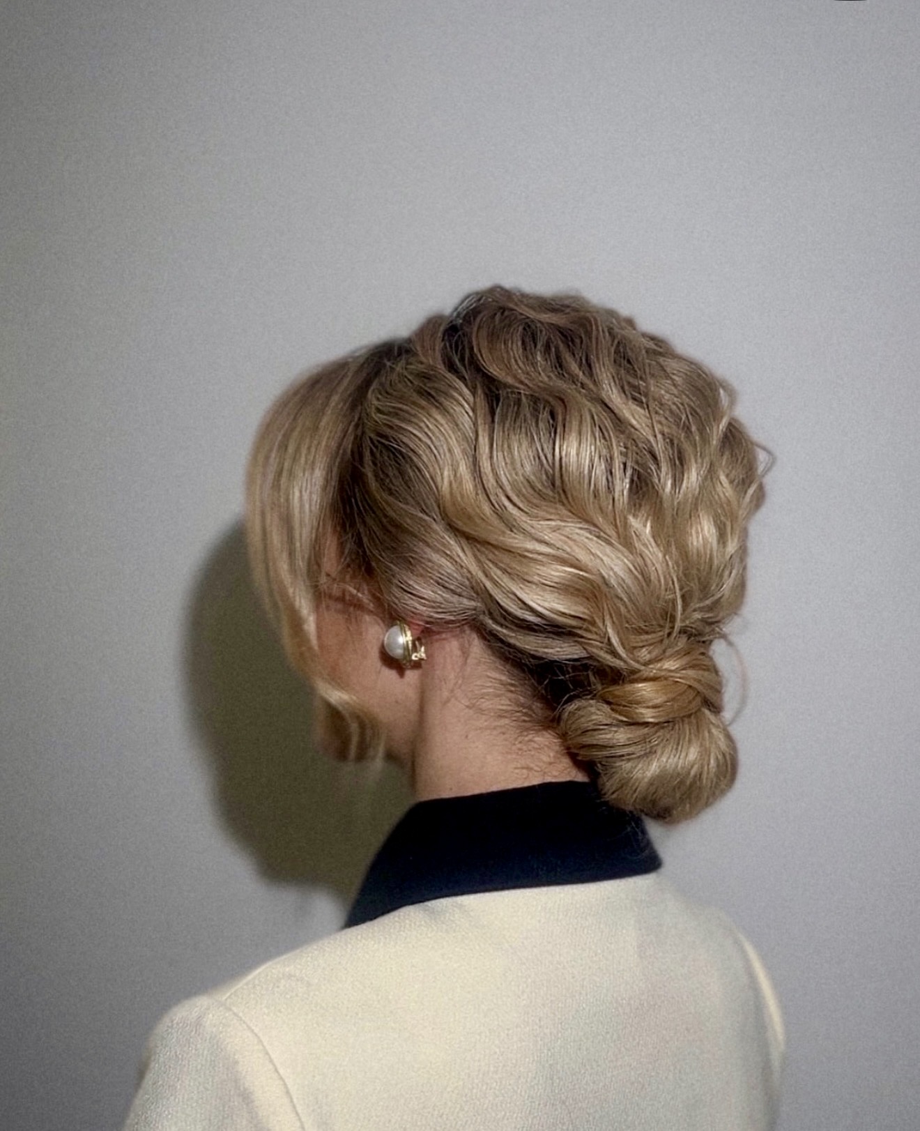 Elegant Low Chignon With Textured Waves