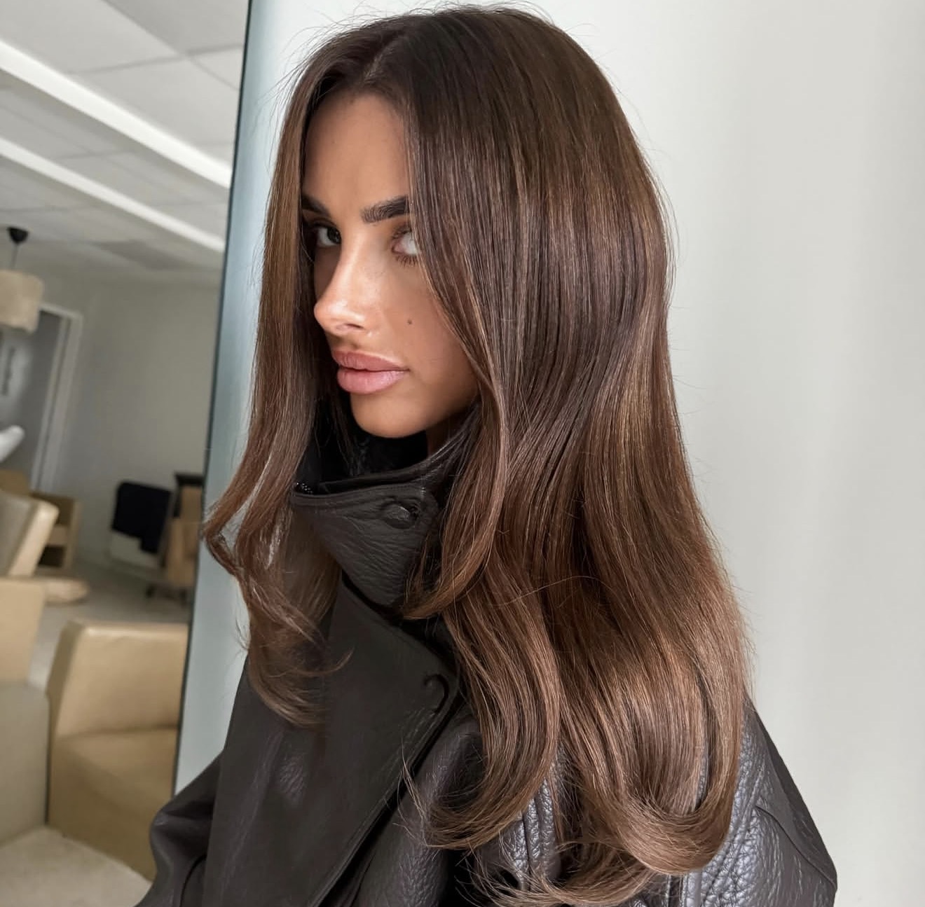 Espresso Balayage With Subtle Bronde Highlights