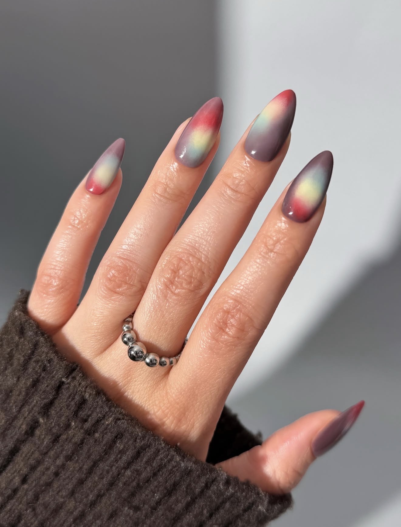 Ethereal Aura Almond Shape Gradient Nails