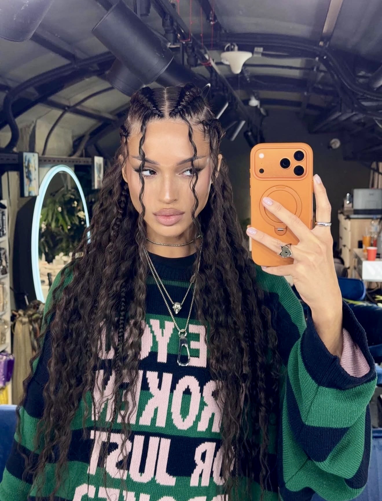 Festival Ready Braids With Spiral Curls