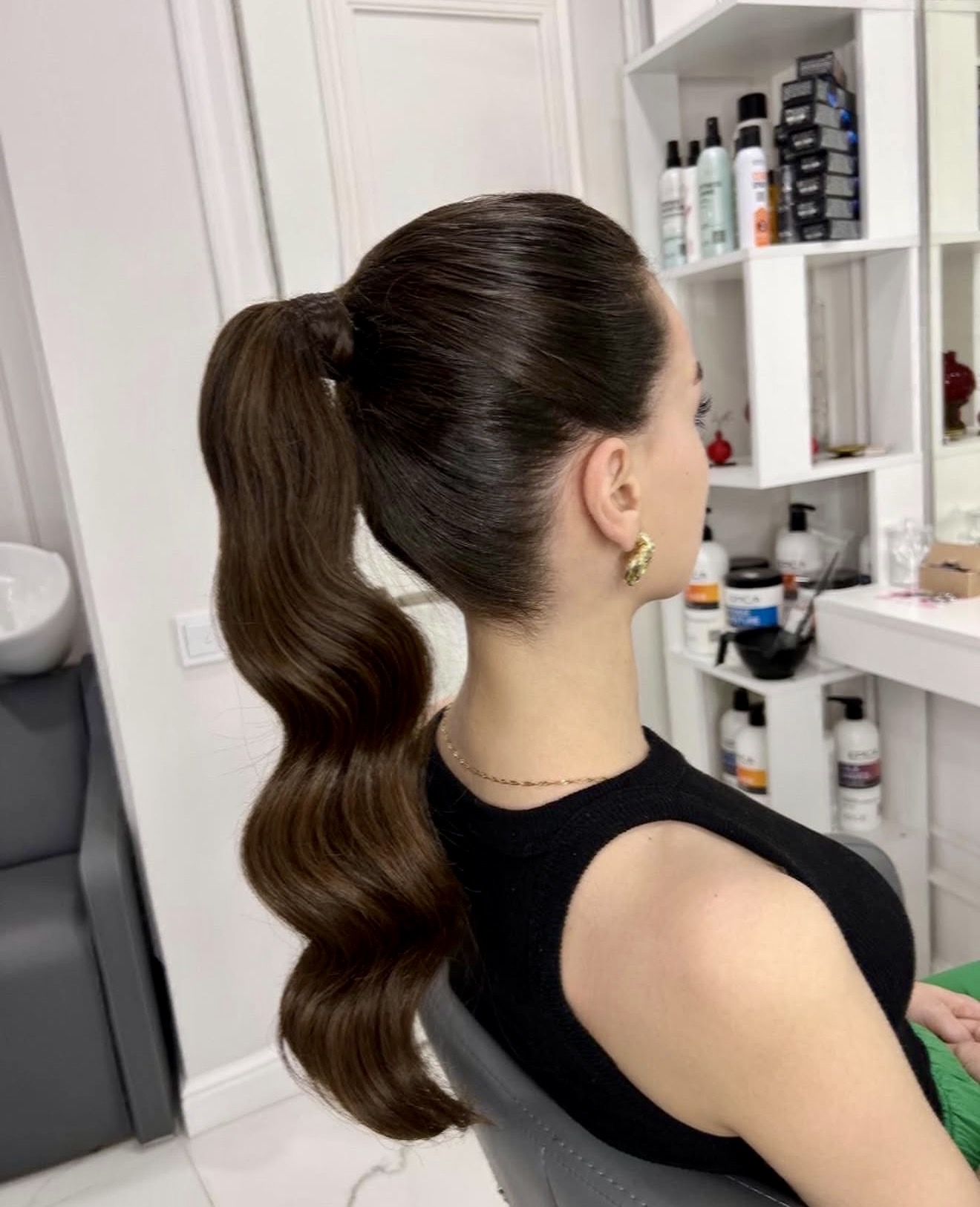 Glamorous Deep Wave High Ponytail