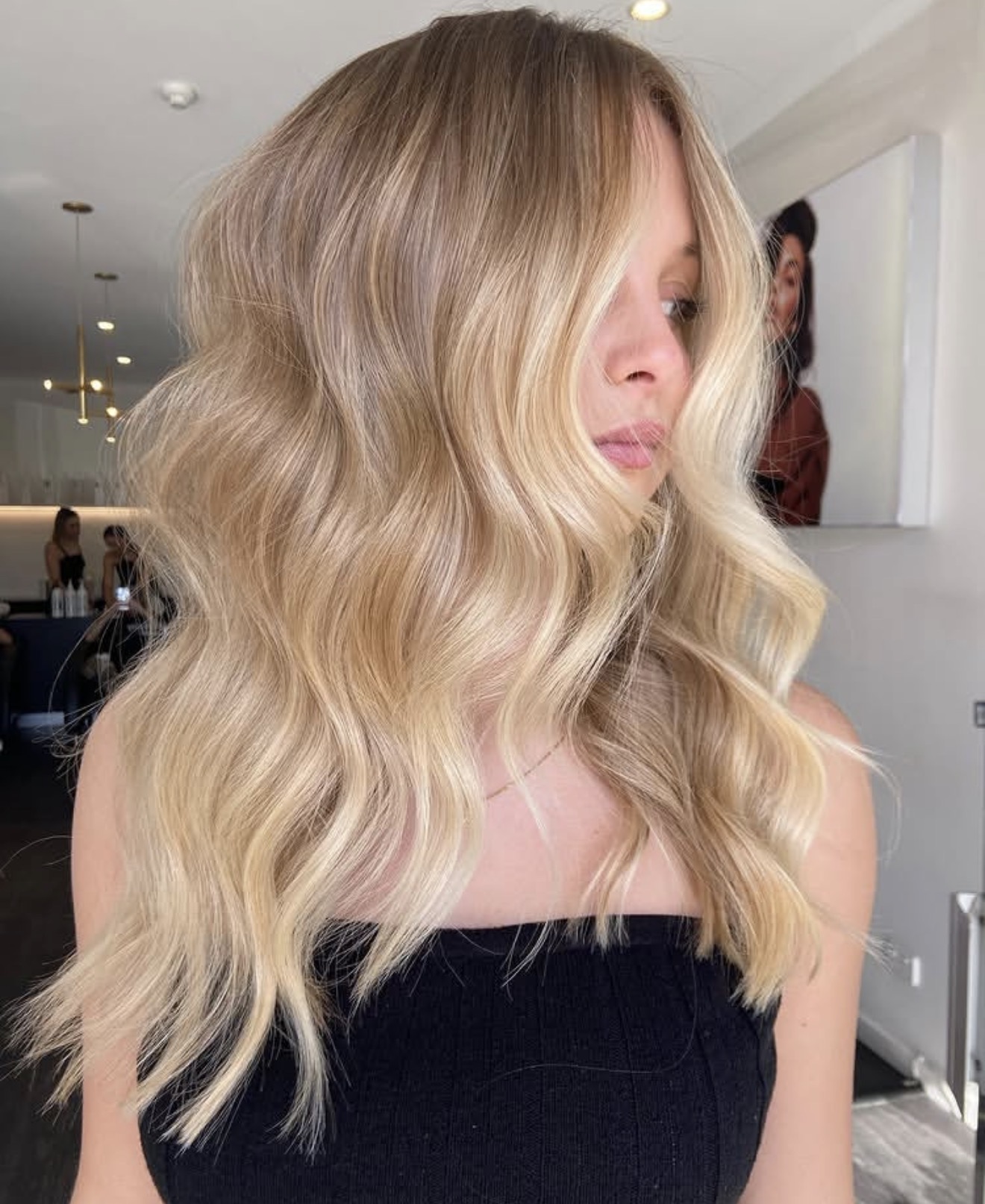 Golden Honey Blonde Beach Waves