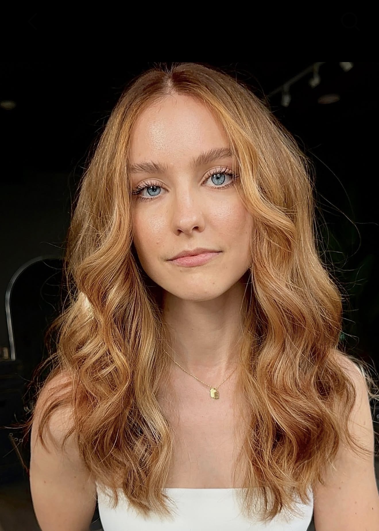 Golden Strawberry Blonde Beach Waves