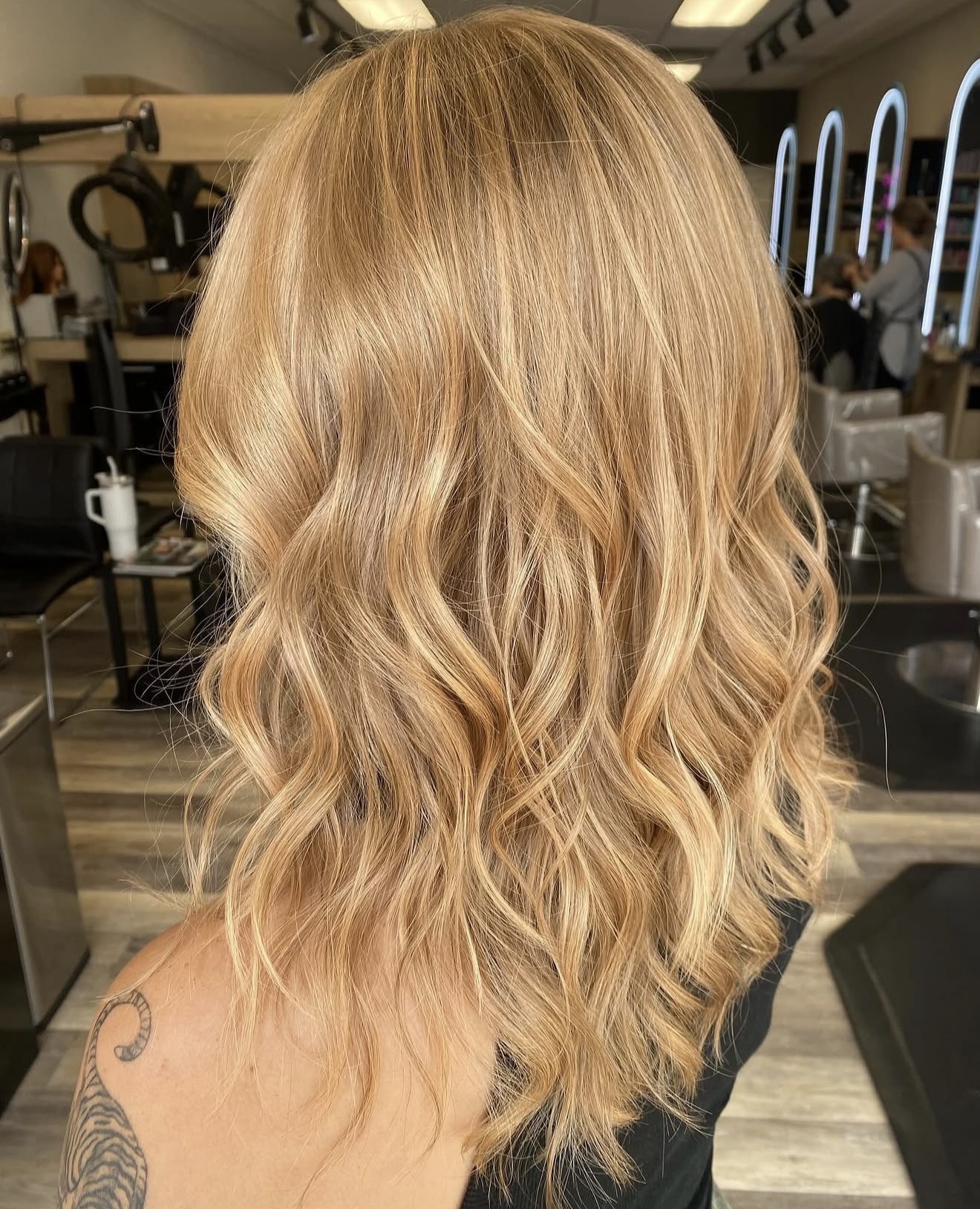 Golden Strawberry Blonde Beach Waves