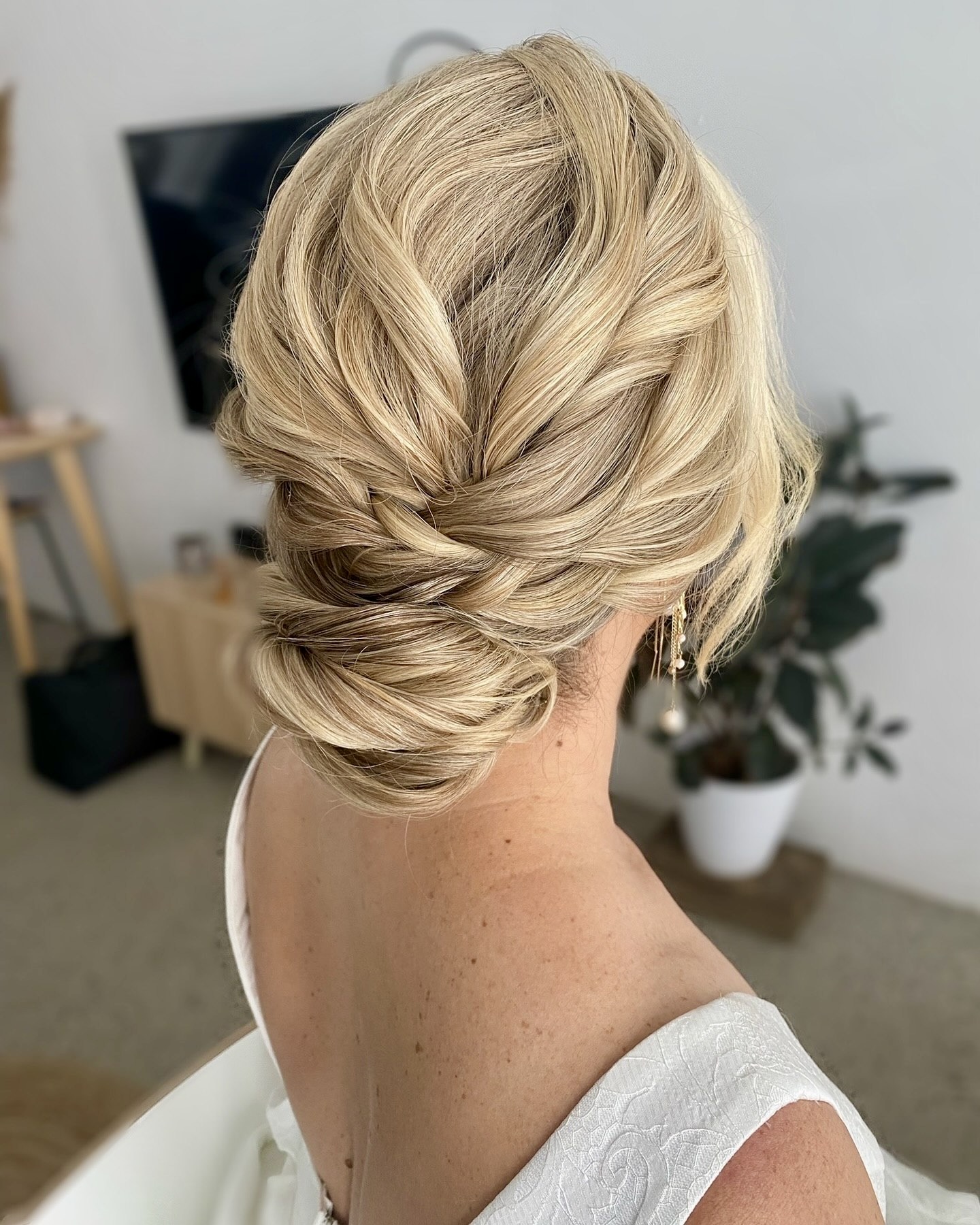 Grecian Updo With Braided Texture
