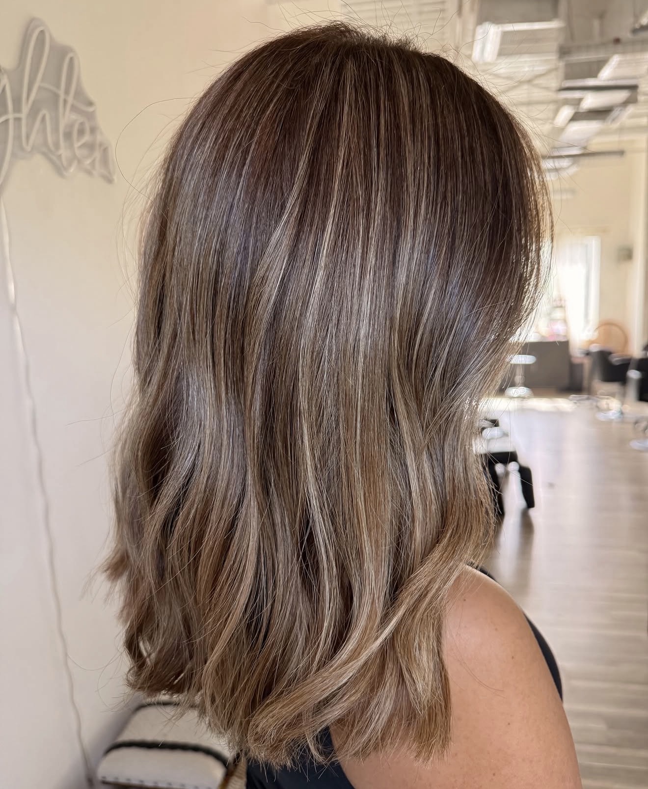 Grounded Brunette With Toasted Blonde Balayage
