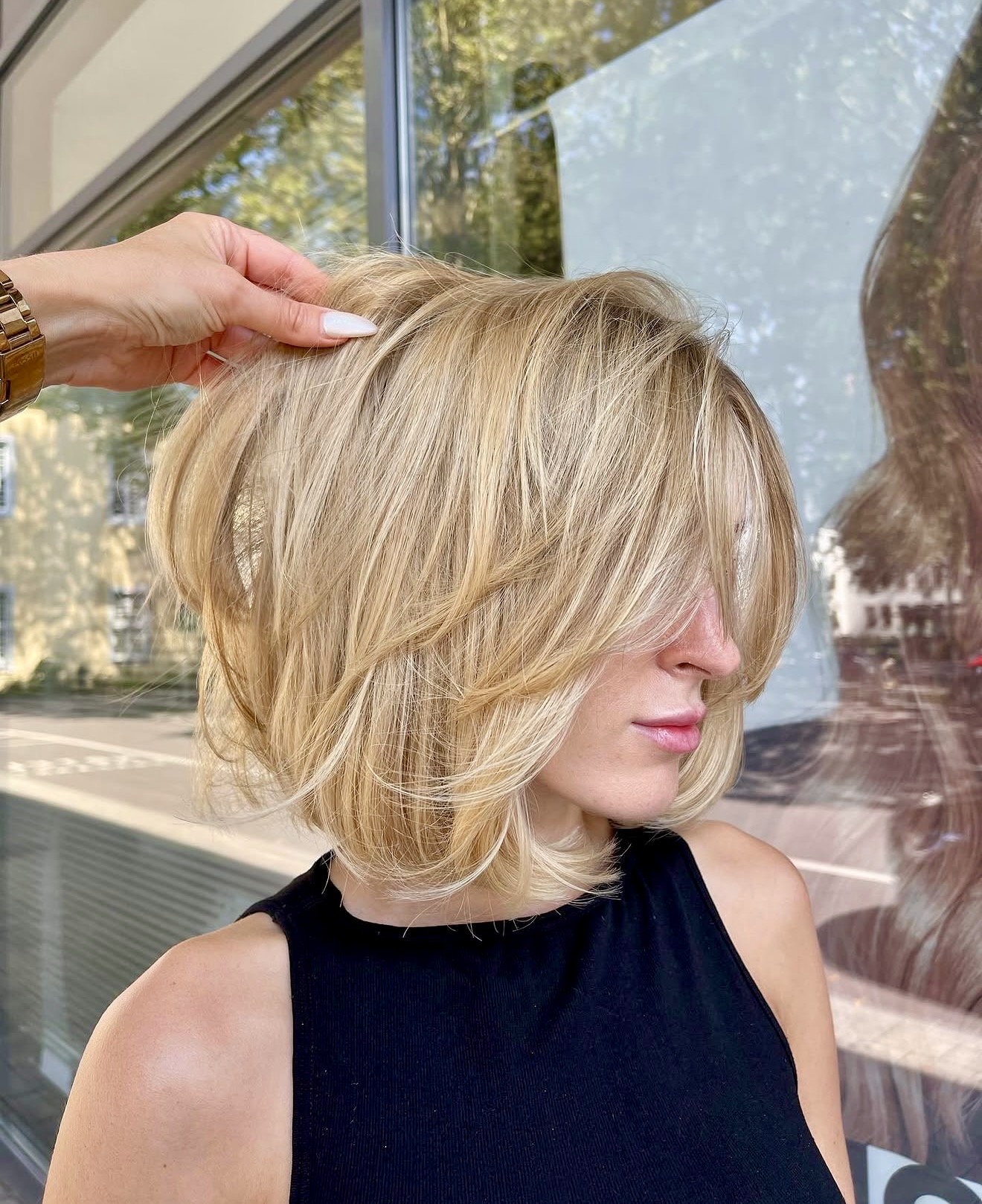 Honey Blonde Shag With Textured Layers