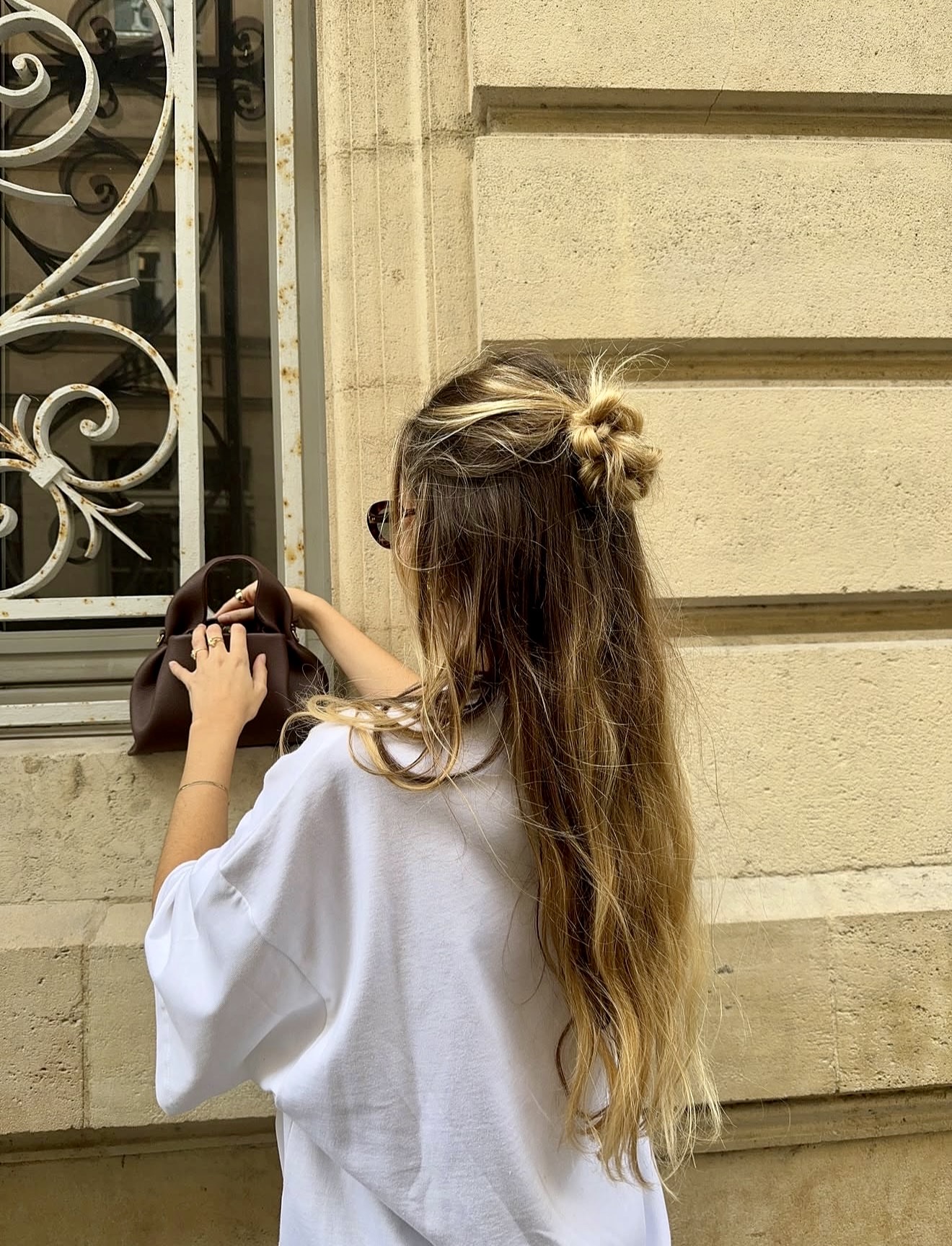 Messy Double Half-Up Space Buns