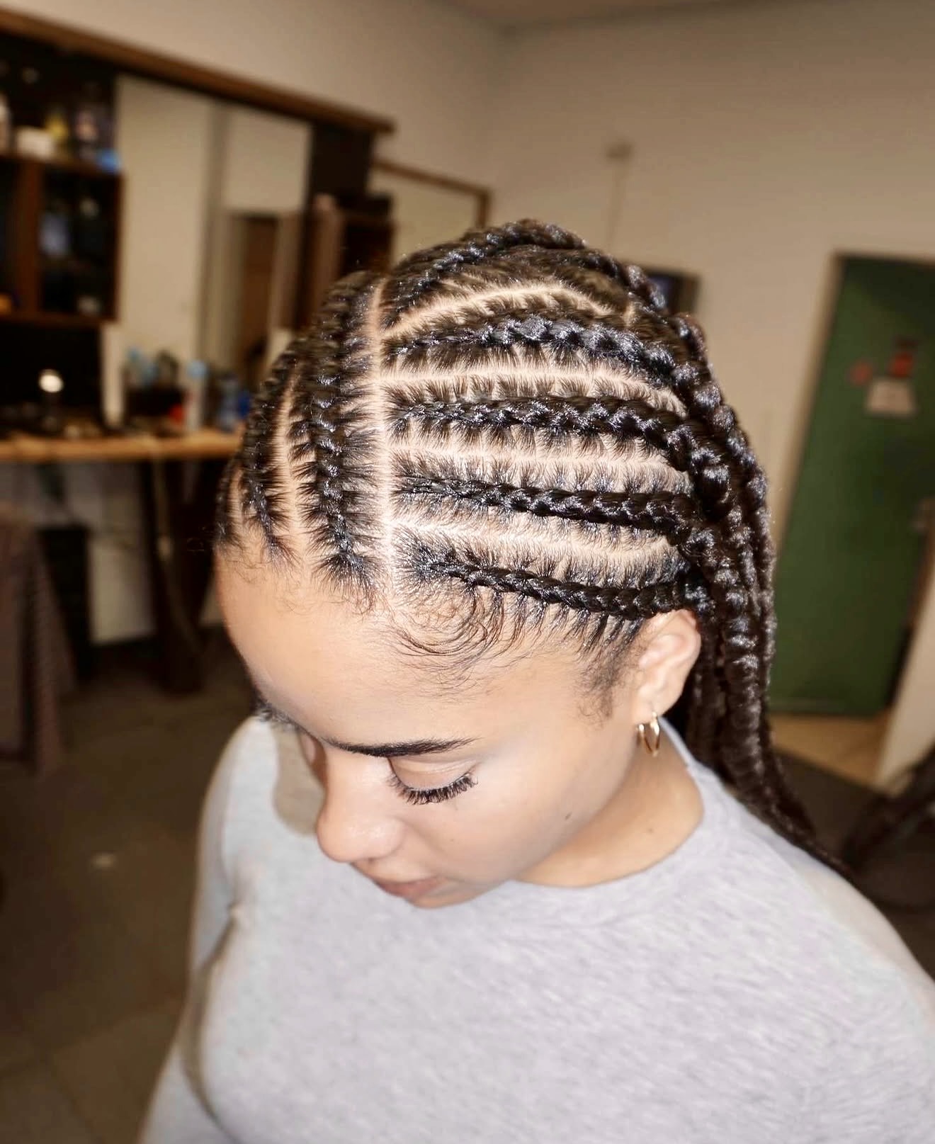 Neat Cornrows With Defined Edge Styling