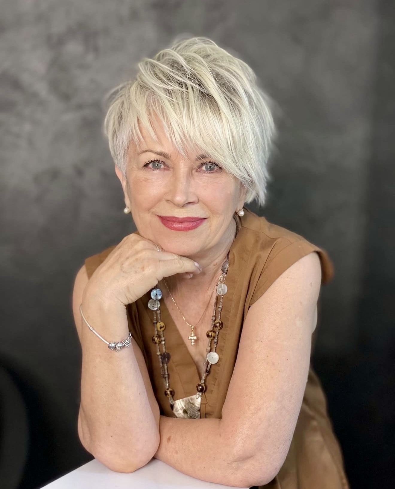 Platinum Pixie Cut With Textured Layers