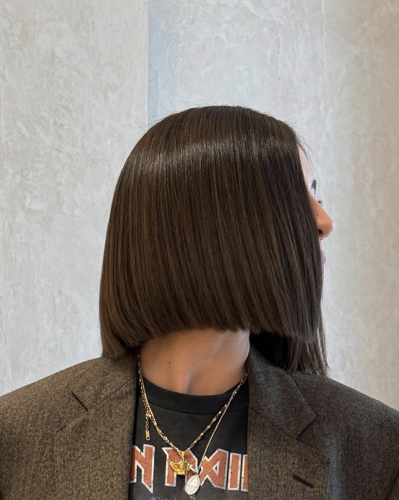 Razor Cut Bob With Subtle Choppy Layers